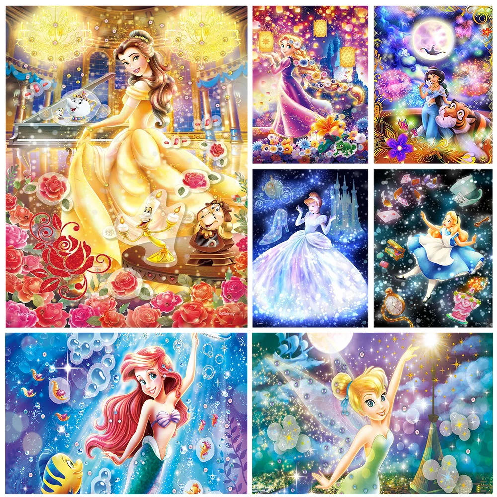 

Disney Мультфильм Русалка Принцесса Холст Картина плакаты и принты настенные картины для гостиной домашний декор
