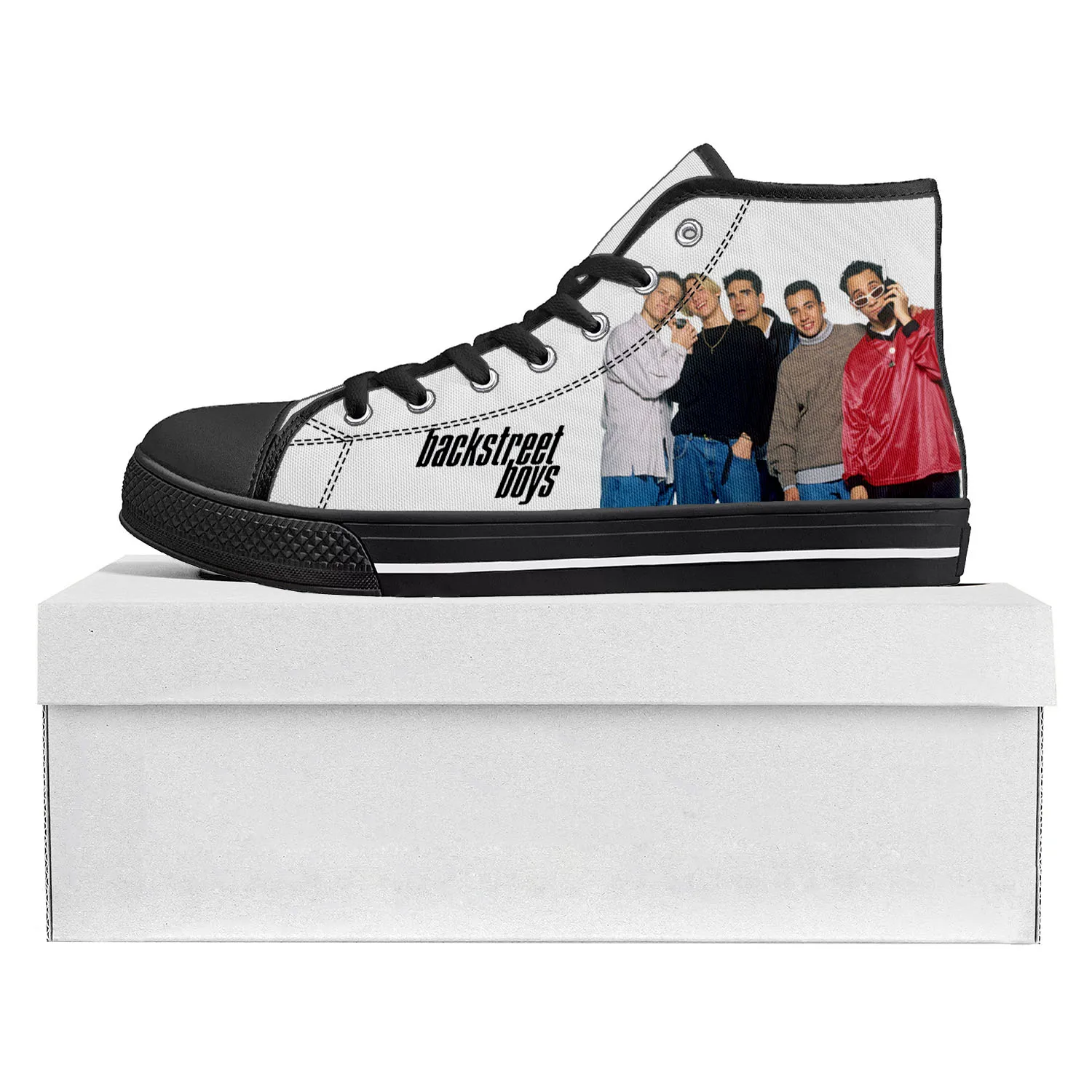 Backstreet Boys Pop Band Bsb Fashion High Top High Quality Sneakers Mens Womens Teenager Canvas Sneaker Couple Shoe Custom Shoe