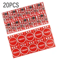 20pcs safe self locking surface mount single channel touch button module touch switch sensor capacitive switch ttp223
