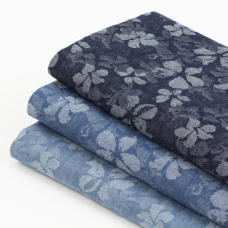 Хлопковая жаккардовая джинсовая ткань для шитья одежда юбки брюки платье шитье