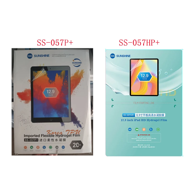 

12.9 inch ipad tablet screen protector,sunshine ss-057P+ SS-057HP+, HD TPU TPH film,Full screen fit,Oleophobic and waterproof