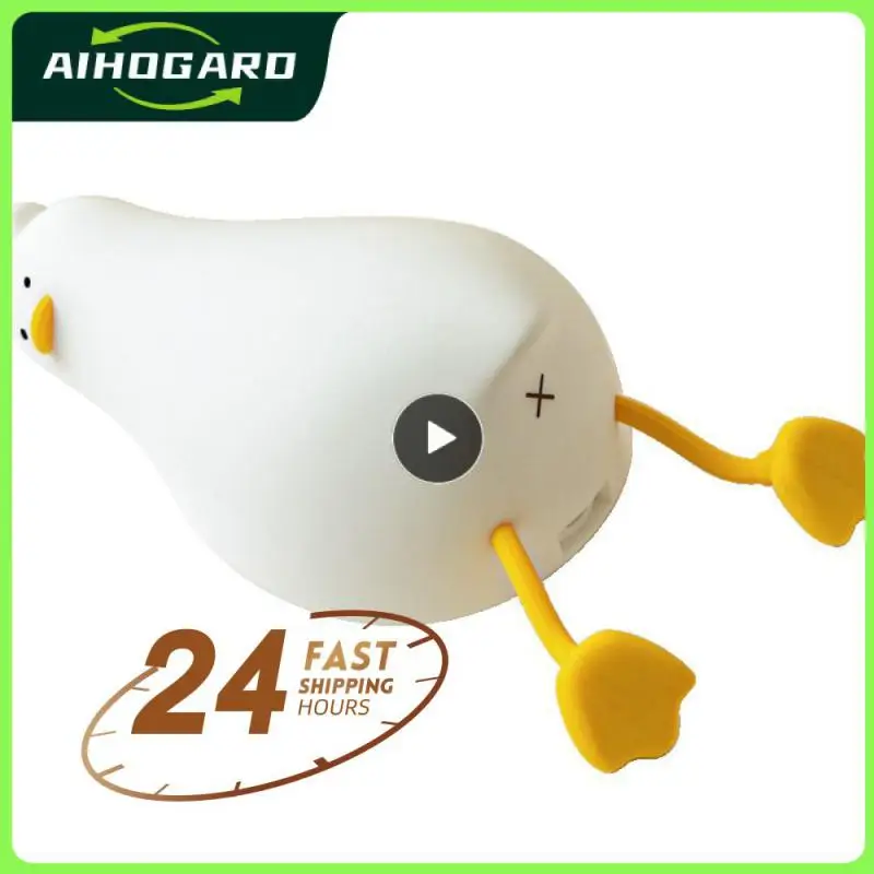 

1~5PCS Duck Nightlights Led Night Light Duckling Rechargeable Lamp USB Cartoon Silicone Children Kid Bedroom Decoration Birthday