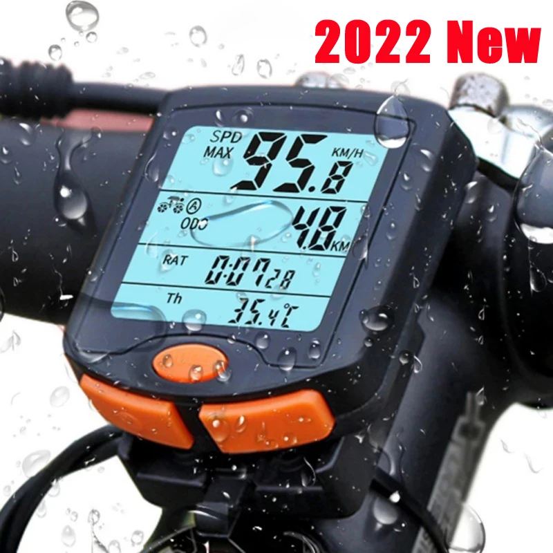 Bogeer YT-813 Bike Computer Wireless Wired Cyclocomputer Electric Bicycle Motorcycle Speedometer Digital LCD Waterproof Odometer