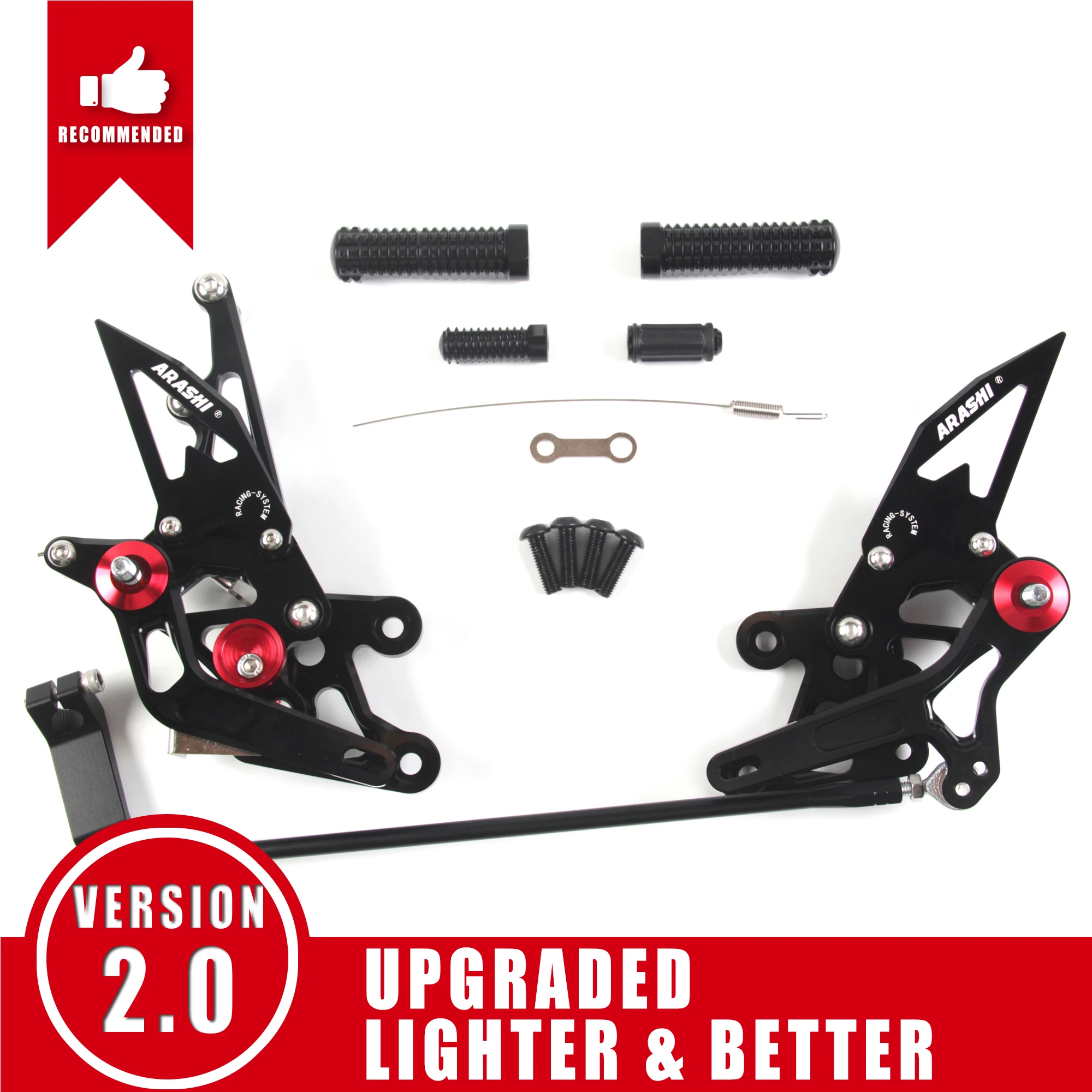

Arashi 1 Set For YAMAHA FZ8 2010 2011 2012 2013 No ABS CNC Adjustable Footrest Foot Pegs Rider Rearset Rear Set Peg FZ 8 800 FZ1