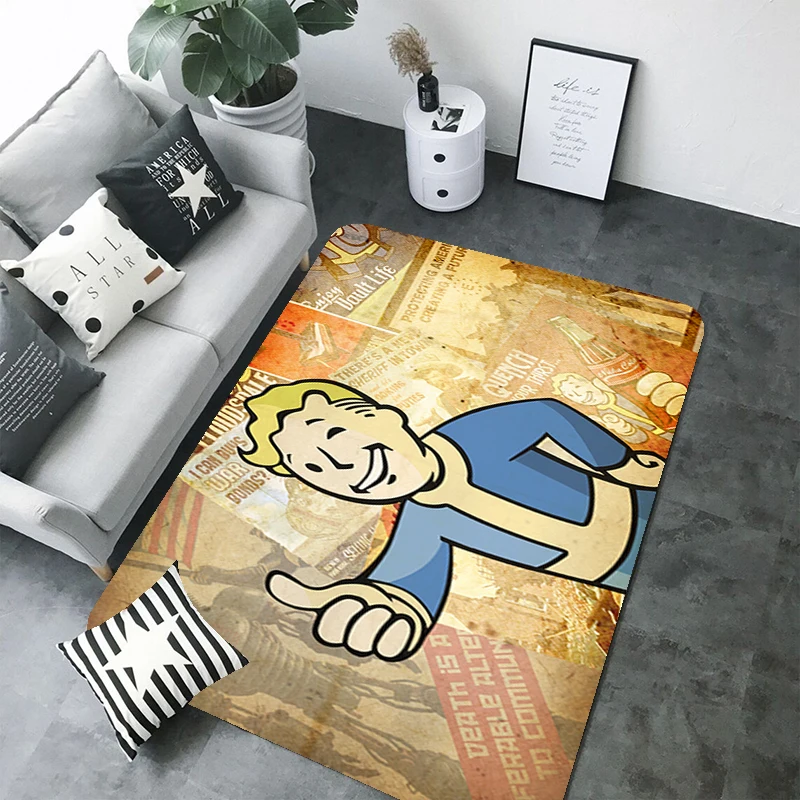 

Fallout 4 Bathroom Rug Kitchen Mats for Floor Mat Bath Balcony Foot Door Welcome Carpet Room Hallway Non-slip Home Entrance Rugs