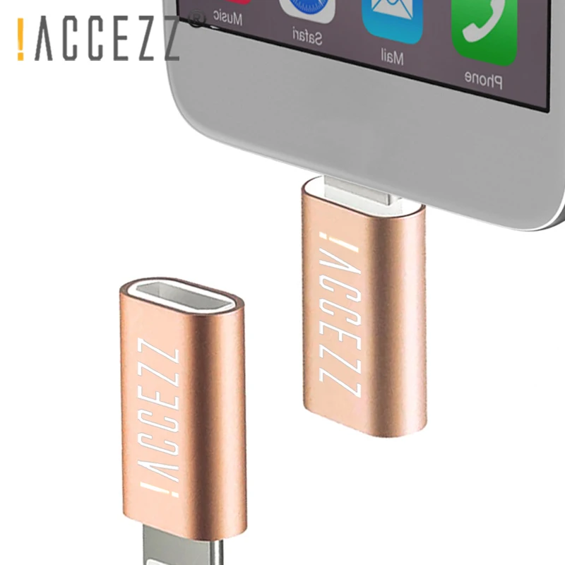 

!ACCEZZ 2PC Micro USB To Lighting Adapter For iPhone 5 6 7 8 Plus X XS 11 Mini OTG Data Sync Charging 8 Pin Male Phone Converter