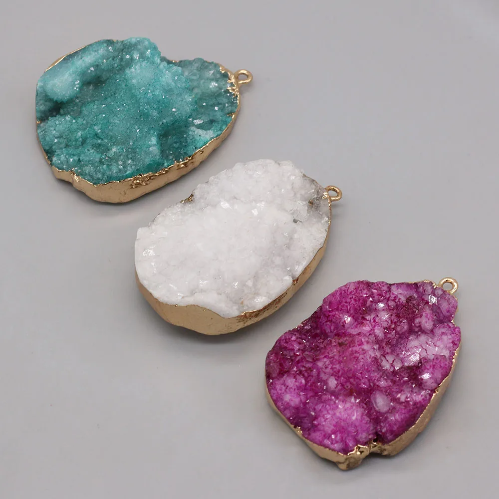 

Natural Stone Agate Crystal Bud Irregular Drop Pendant Craft Charm For Jewelry MakingDIY Necklace Earring Accessories Gift Party
