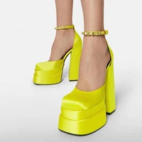 new fashion women pumps retro mary janes chunky heels sandals spring platform dress party wedding basic shoes woman big size