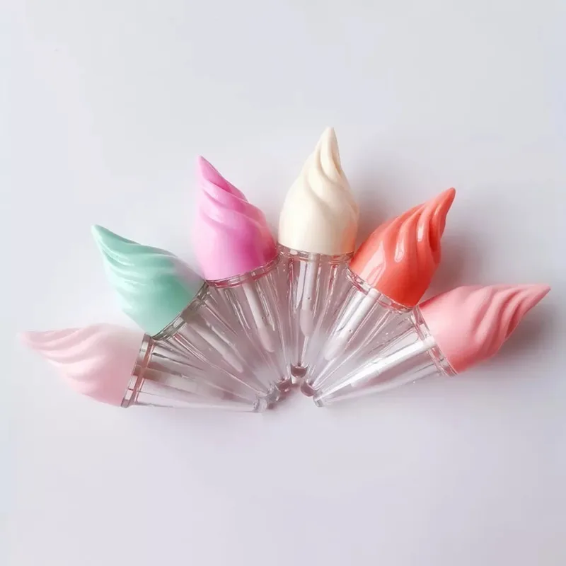 

DIY Ice-cream shape Lip Gloss Tubes Containers Empty Lipgloss Tube Lipstick Bottle Lip Balm Container Plastic Cosmetic Packaging