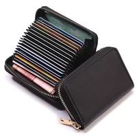 business card holder wallet womenmen gray bankidcredit card holder 20 bits card wallet pu leather protects case coin purse