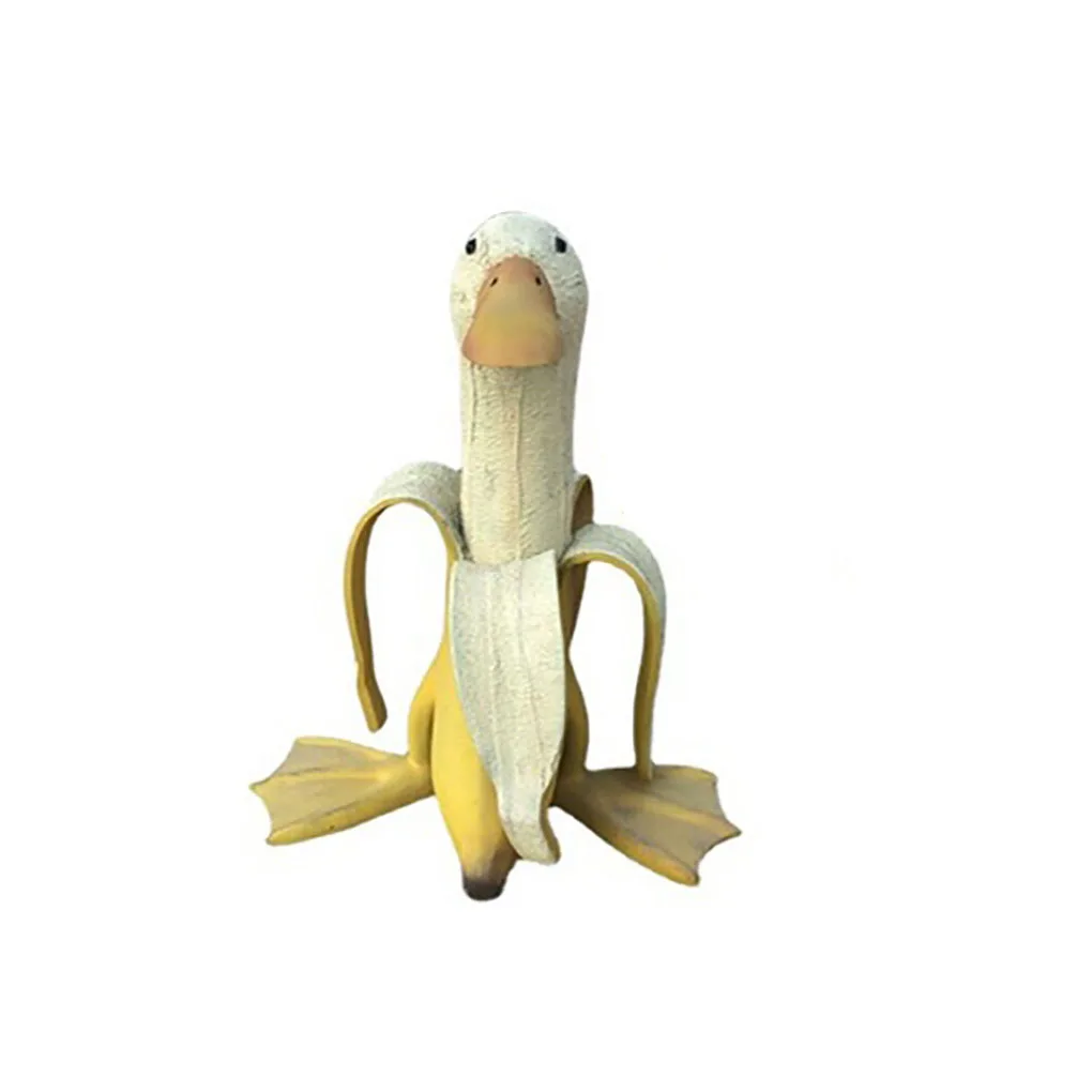 

Banana Duck Statue Sculpture Realistic Look Personality Goose Statue