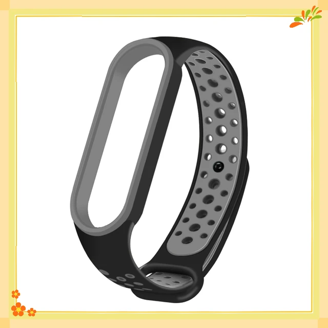 

Strap for Xiaomi Mi Band 5 6 4 3 Porous Anti-Sweat Double Color Bracelet Sport Breathable Strap Replacement Wrist Strap