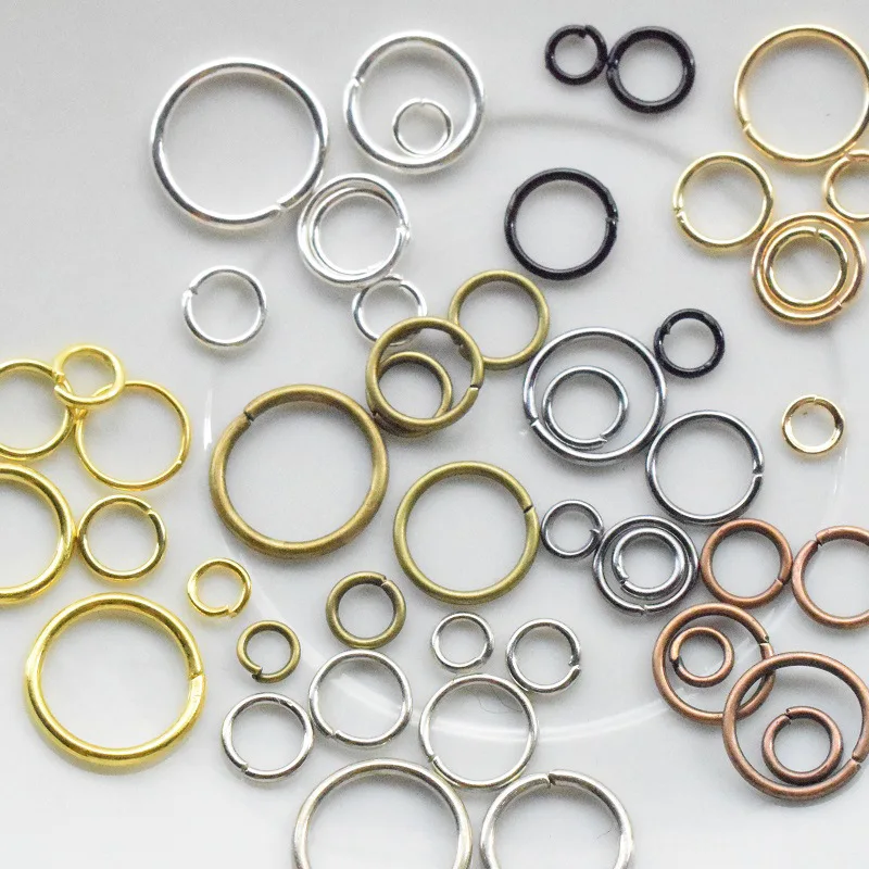 

200 шт./лот 4/5/6/7/8/10/12 мм золотистая петля открытые соединительные кольца для изготовления ювелирных изделий своими руками ожерелье браслет фу...