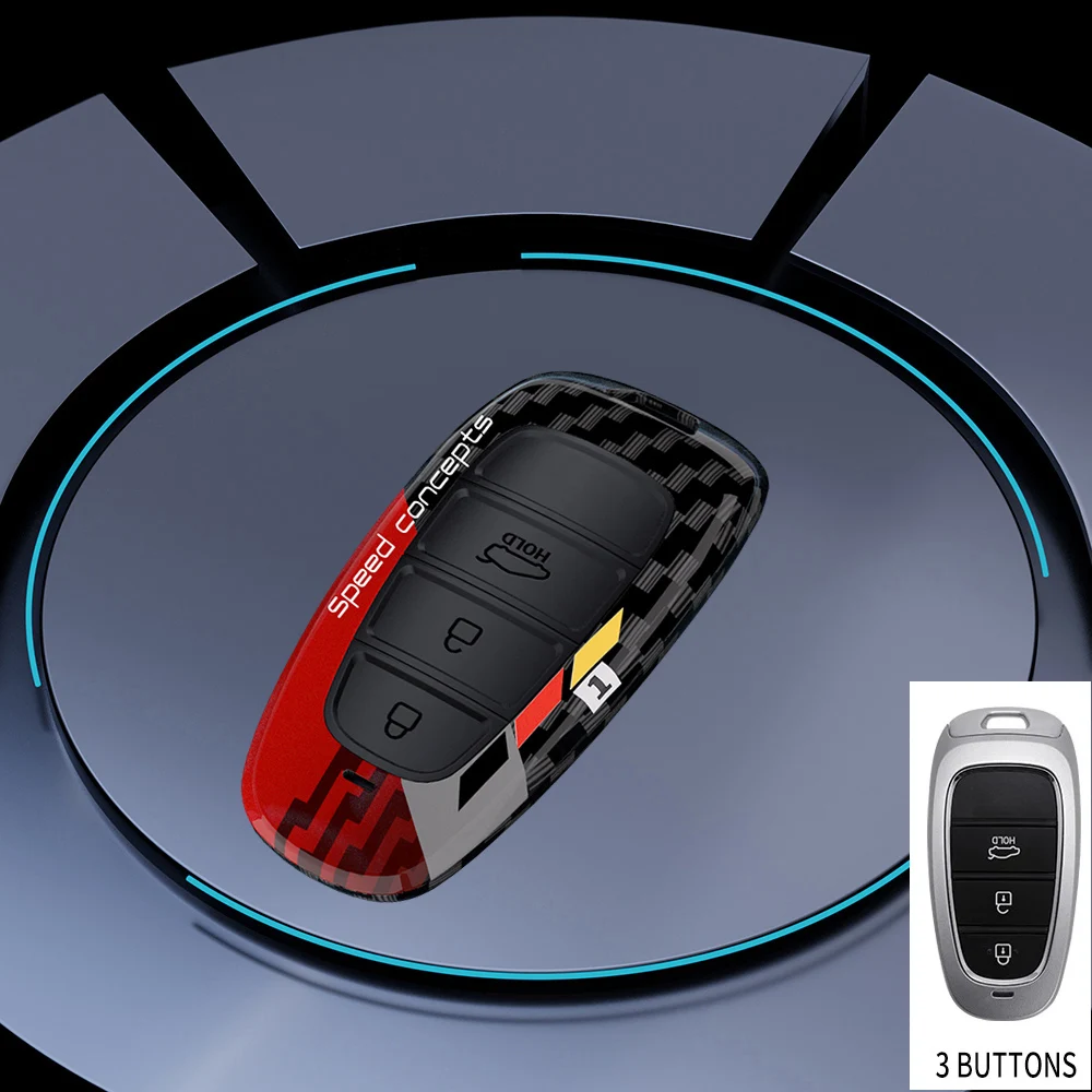 

Чехол для ключа автомобиля с граффити для Hyundai Solaris Sonata Hybrid NEXO NX4, новый Grand Santa Fe Tucson 2020 2021 2022 2023, аксессуары