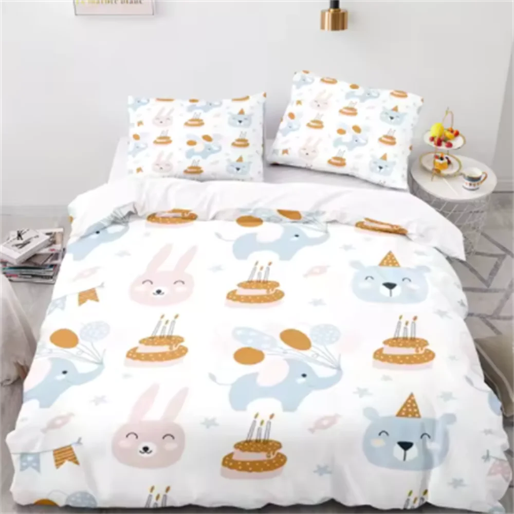 3D мультяшный семейный набор милый медвежонок одеяло Комплект постельного белья