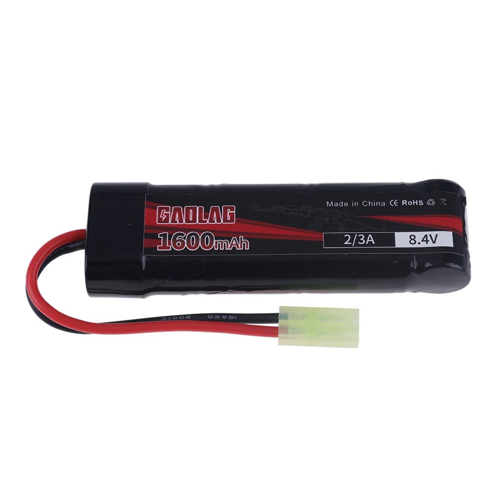 Аккумуляторный блок NiMH 7S 23A 8.4V 1600mAh с плоскими элементами и разъемом Mini Tamiya для пистолетов MP5, Scar, M249, M240B, M60 (для страйкбольного оружия) (art.: 3920da174aa84) - 3920da174aa84