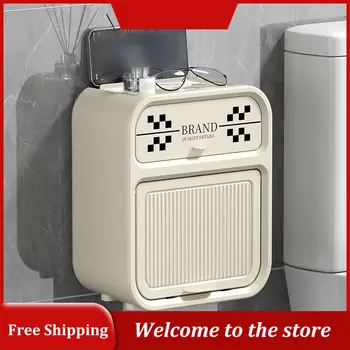 Bathroom Waterproof Tissue Box Removable Easy To Clean Anti-drench No Need To Drill Tissue Box Water Proof Drawer Storage