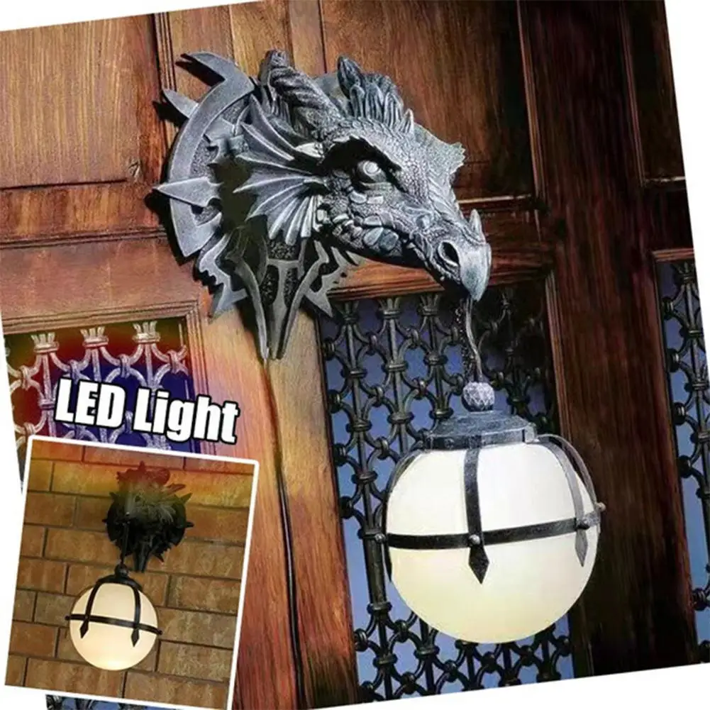 

Resin Dinosaur Hanging Lamp Restaurant Kitchen Home Lamp Garden Prop Party Ceiling Outdoor Ornament Miniature Decoration S2x7