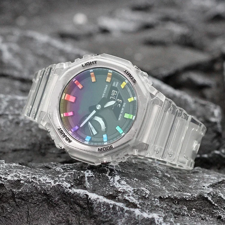 Фото Защитная пленка из закаленного стекла Casioak Rainbow для G shock GA2100, защитная пленка для часов GA2110 GA110 GA100, защита от царапин №3