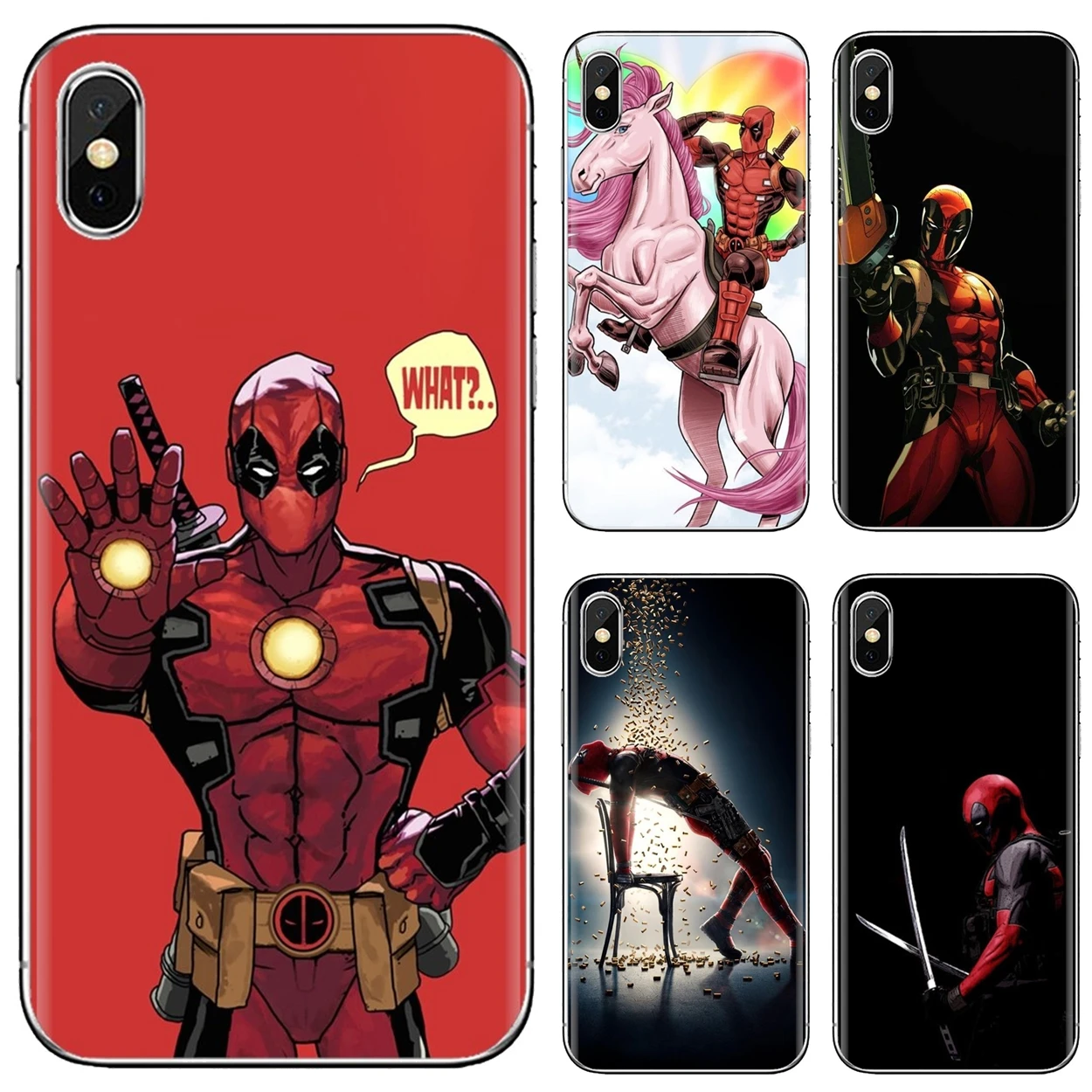 

Silicone Case For iPhone 10 11 12 13 Mini Pro 4S 5S SE 5C 6 6S 7 8 X XR XS Plus Max 2020 Cute Deadpool Fun Art Fundas