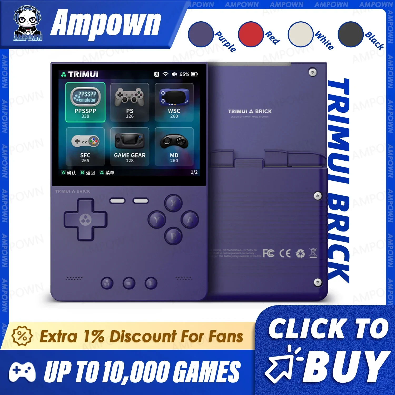 Портативная игровая консоль 3 2-дюймовый IPS-экран Linux System Trimui UI