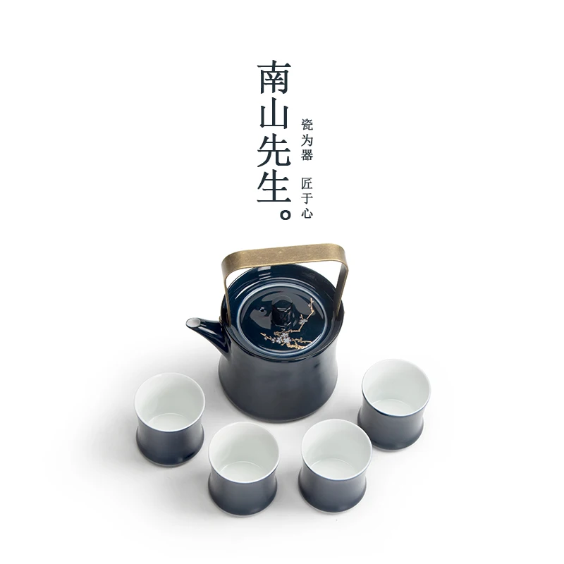 

Chinese Tea Set Display Aesthetic Charms Porcelain Gongfu Tea Set Tea Ceremony Portable Tetera Porcelana Teaware Sets BG50TS