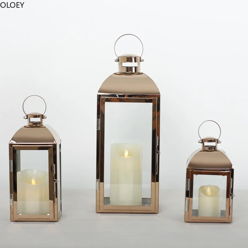 

Золотой стеклянный скандинавский подсвечник, подсвечники, ветровая лампа, подсвечник, Свадебные Рождественские центральные части, уличный...