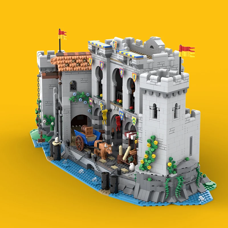 Модель MOC для строительства средневековой улицы модульная технология сборки