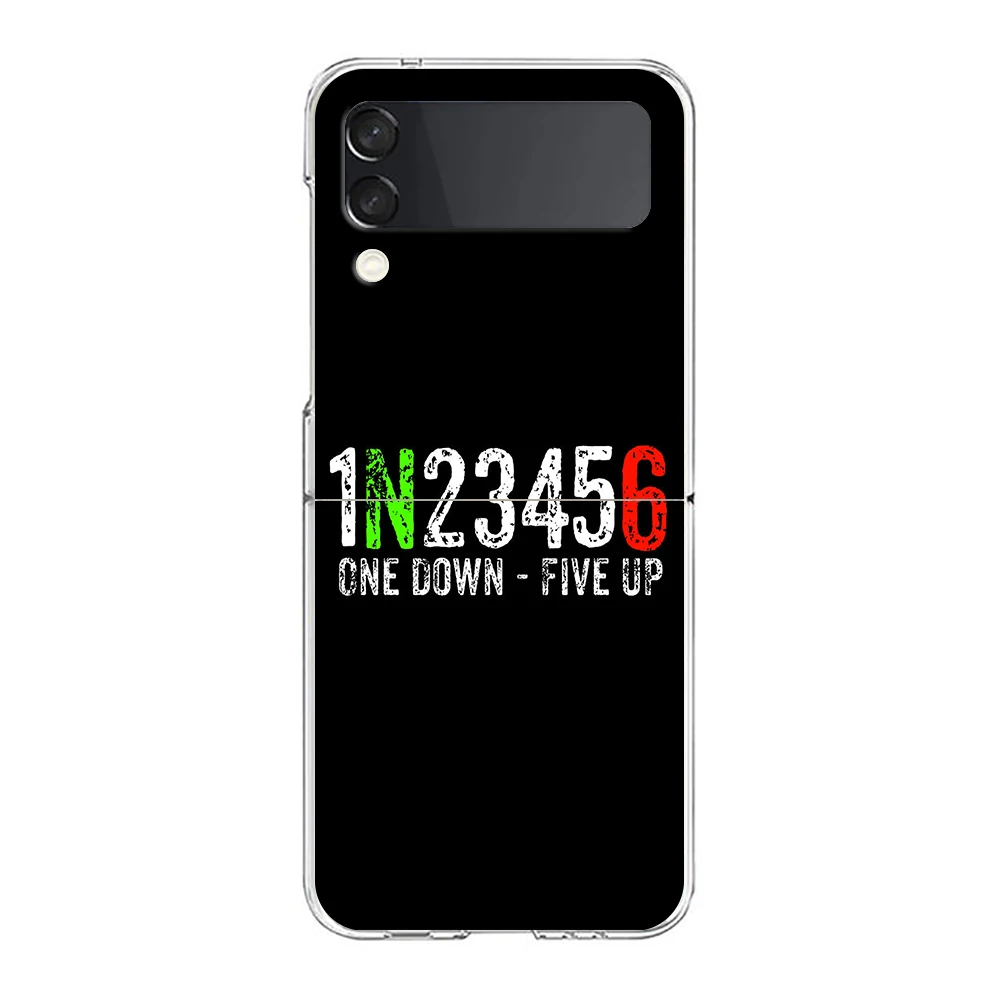 1N23456 жесткий чехол для телефона из поликарбоната Samsung Galaxy Z Flip 5 4 3 Прозрачный 6