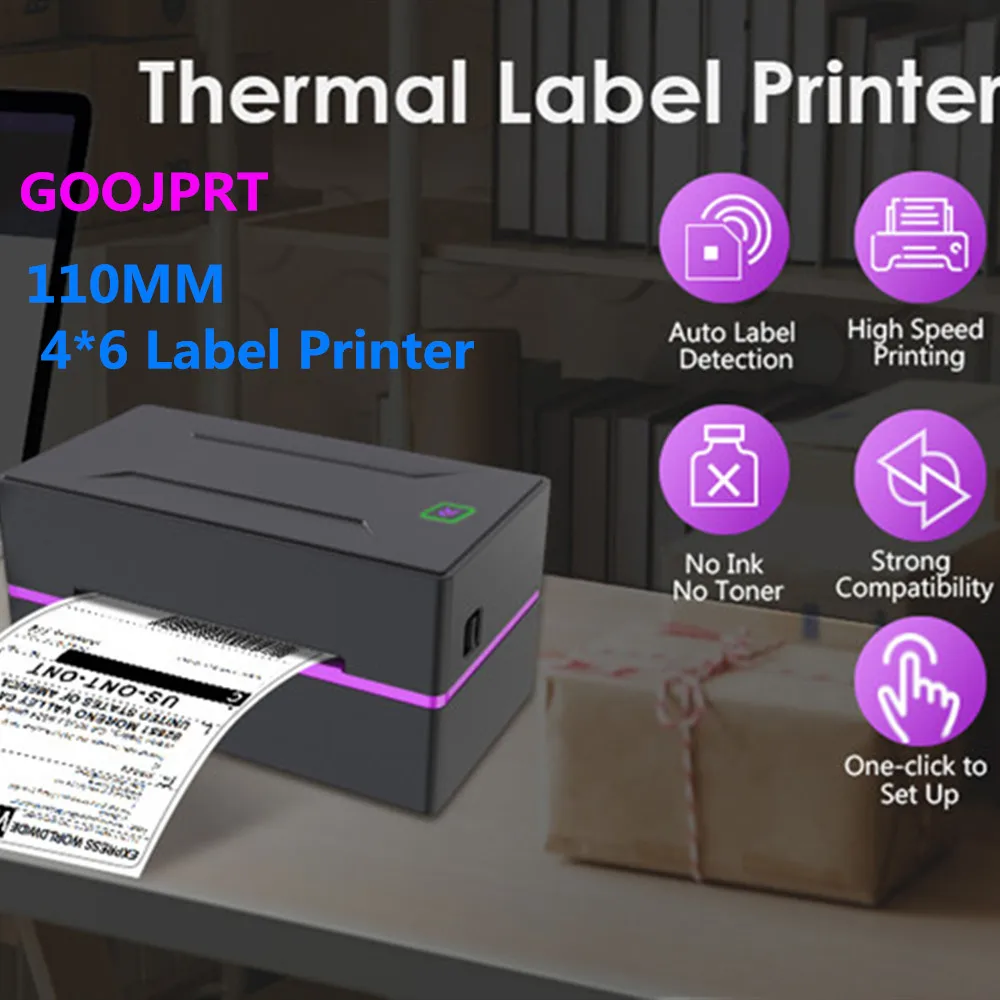 4*6 Shipping Label Printer Compatible With Android And iOS And Windows USB & Bluetooth Barcode Thermal Printer