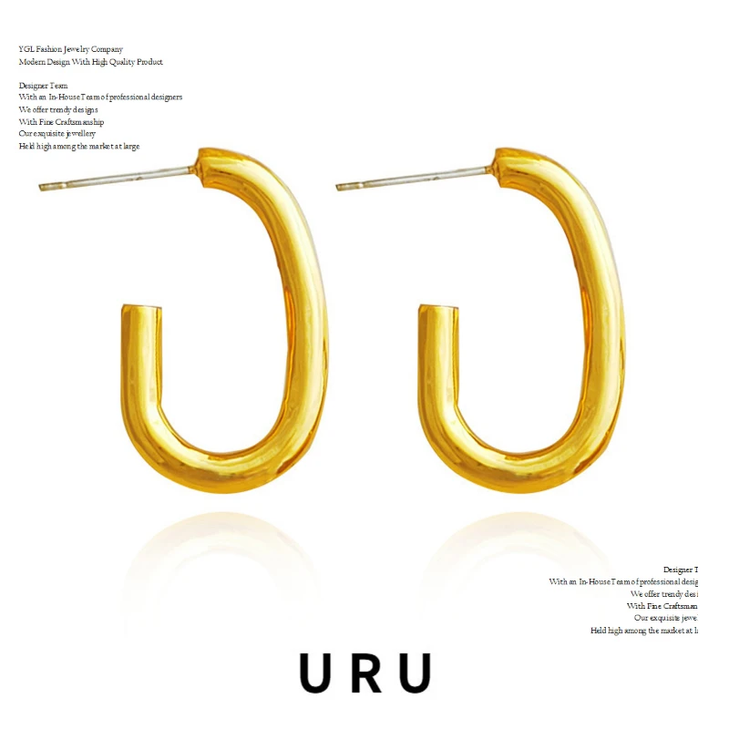 

Fashion Jewelry 925 Silver Needle Metal Earrings Fashion Geometry Simply Design Popular Metal Earrings For Women Party Gifts