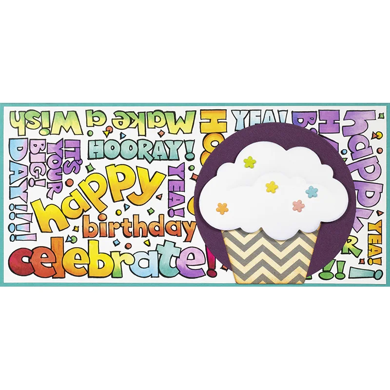 4x8 6 дюйма фоновые штампы тонкие с надписями на день рождения силиконовые для