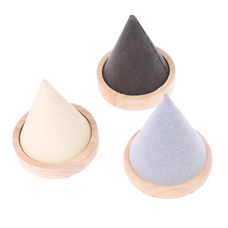 

Wood Cone Shape Bracelet Cone Display Jewelry Stand Necklace Chain Jewellery Presentation Holder Bangle Organzier Storage Rack