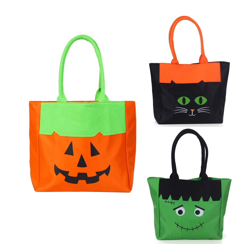 

Halloween Tote Bags Women Ghost Festival Large Gift Candy Shoulder Tote Bag Trick or Treat Pumpkin Holiday Props Supplies