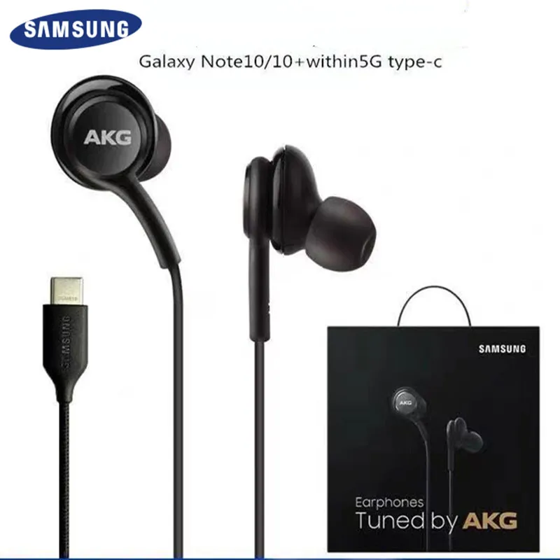 Samsung Galaxy S21 S20 Note 20 Ultra 10 Plus 5G A80 Earphone Samsung EO-IG955 USB-C In-ear With Microphone Wire Headset For AKG