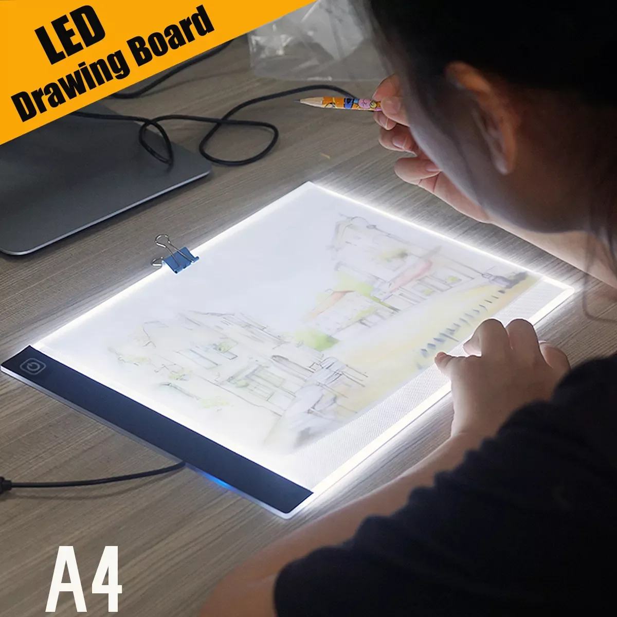 

3 Level Dimmable Ultra Thin LED Drawing Copy Pad A4 LED Graphic Tablet Writing Painting Light Box Art Stencil Board Lighting Pad