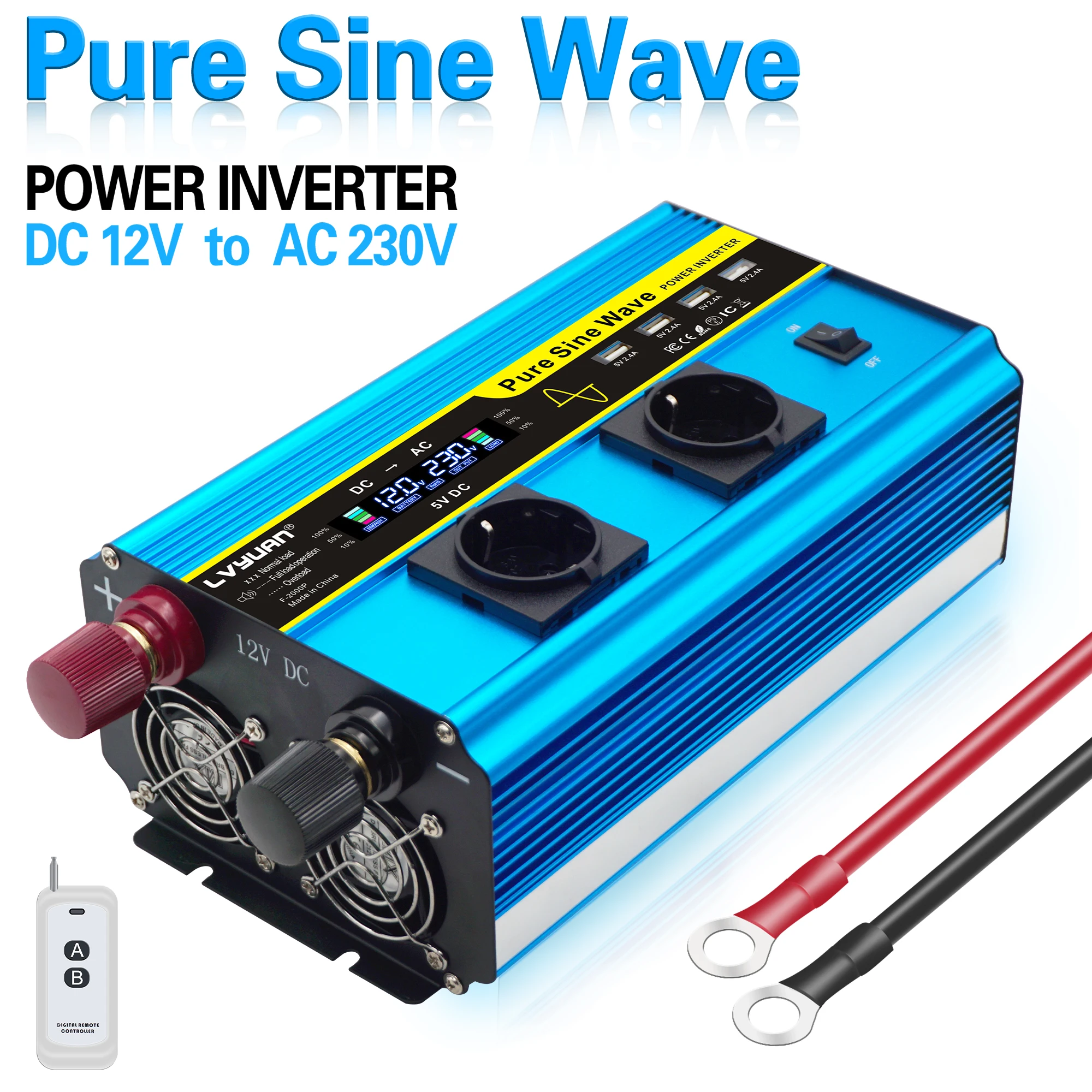 

Pure Sine Wave Inverter 12v 220v Inverter High Power Inverter 12V 24V To 220V 5000W Inverter Home Car Power Converter Inverter