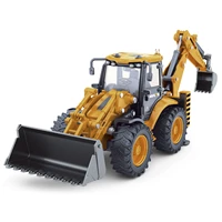 alloy toy model 150 diecast model engineering vehicle christmas gifts bulldozer collectible car model excavator huina 2021 new