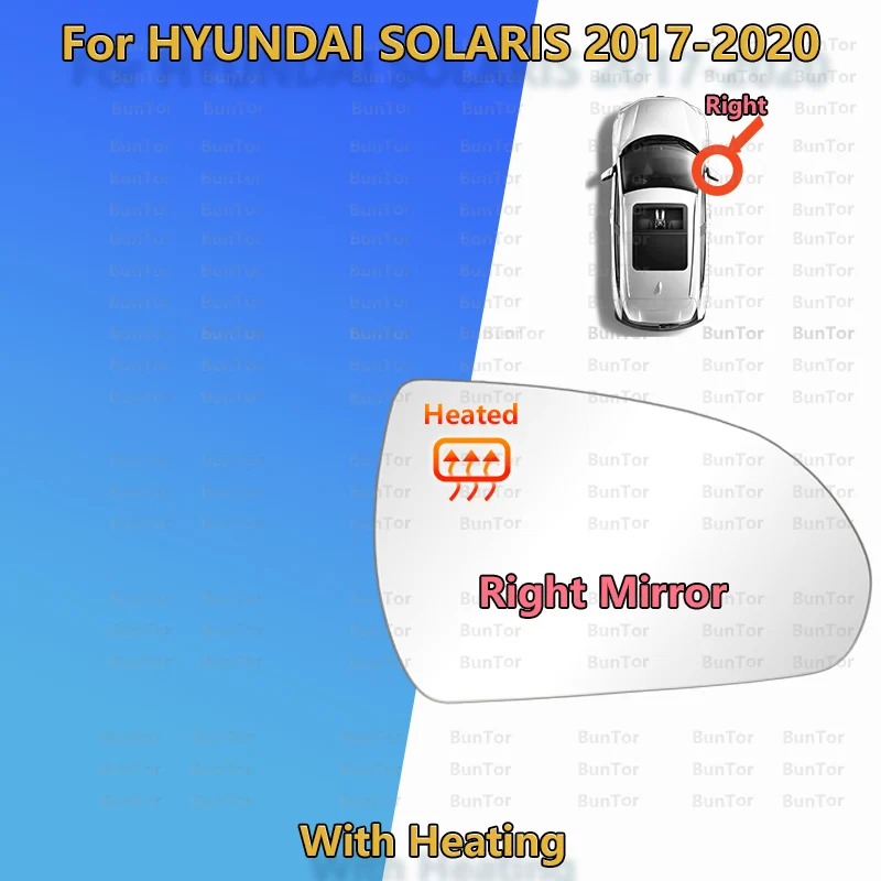 

Для HYUNDAI SOLARIS 2017 2018 2019 2020 левое/правое боковое зеркало заднего вида с подогревом/87611/21-G3020 детали зеркала заднего вида автомобиля