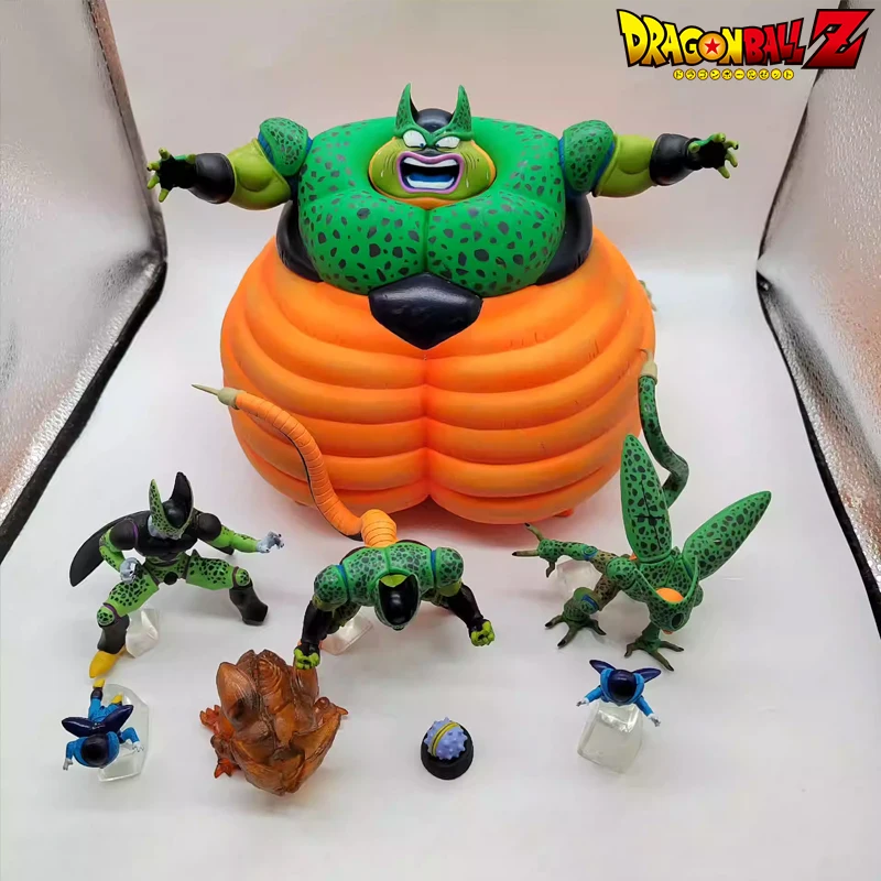 

8pcs/Set Dragon Ball Z Cell Anime Figure Perfect Cell First Form Action Figures Hg8 Statue Model Collection Ornament Toys Gifts