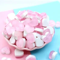 10pcs cute diy heart candy slime supplies accessories phone case decoration for slime filler miniature resin cake candy