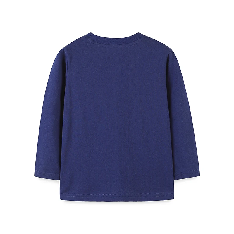 Осенняя Хлопковая Трикотажная Футболка С Длинными Рукавами Для Мальчиков