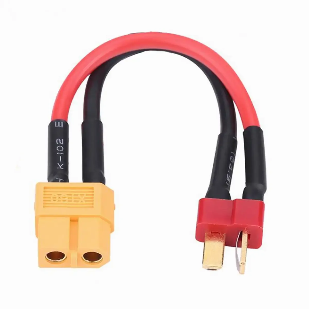 Фото Переходник XT60 к Deans T-Plug «папа-мама» Т-разъем к кабелю «мама» XT60 100 мм для Lipo батареи 14AWG RC Запчасти №2