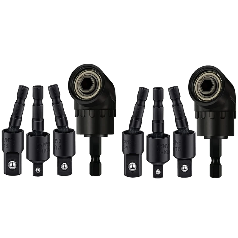 

360° Rotatable Impact Grade Socket Adapter Set Short Crutches Black Short Crutches