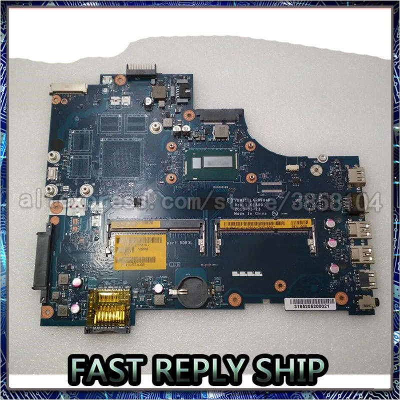 

Материнская плата для ноутбука Dell l Inspiron 17R 5737 3737 I5-4200U CPU VBW11 LA-9984P CN-0W6XCW 0W6XCW W6XCW DDR3L протестирована в порядке