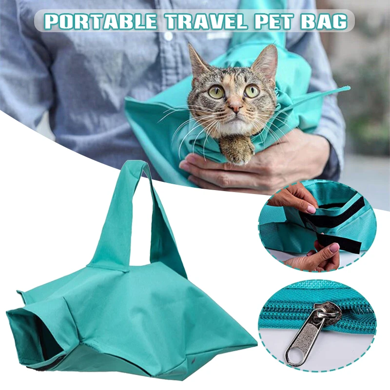 

Cat Sling Carrier Multipurpose Pet Shoulder Bag Potable Foldable Cat Wash Bag for Kitten Puppy Pet Grooming Pouch Adjustable @LS