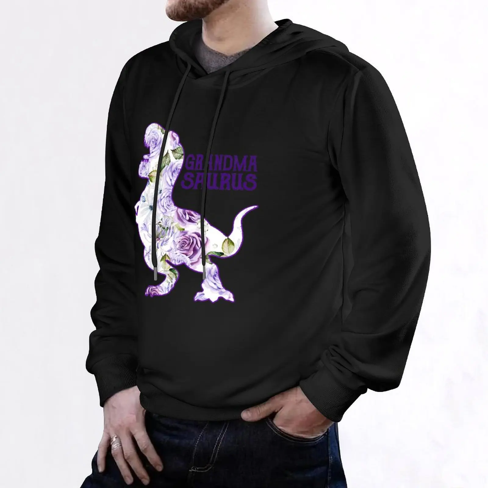 Пуловер с капюшоном Grandmasaurus осенняя одежда модная мужская новые толстовки и