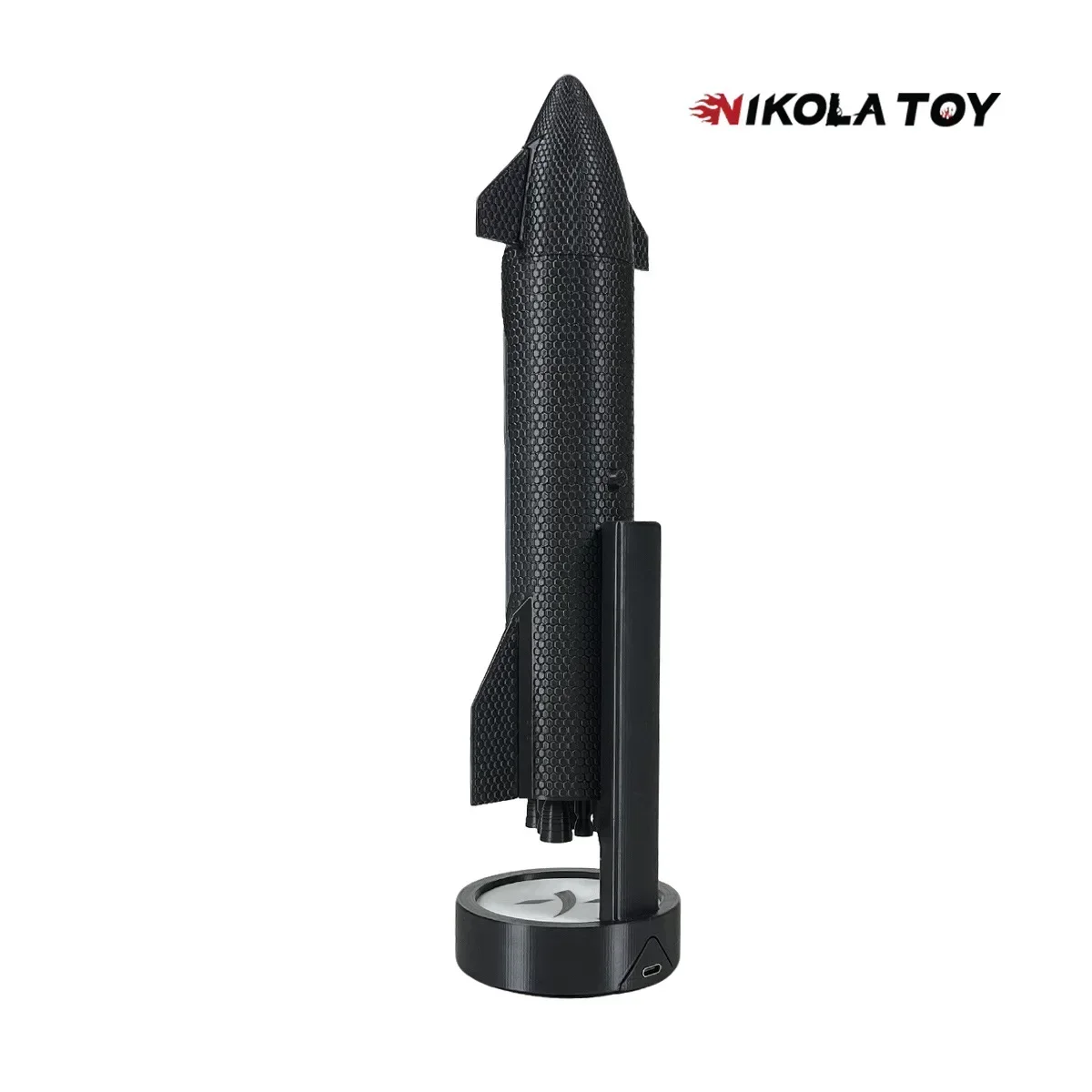 Модель звездного корабля NIKOLATOY Hardcore с 3D-печатью SpaceX 1:200 и эффектом хвостового