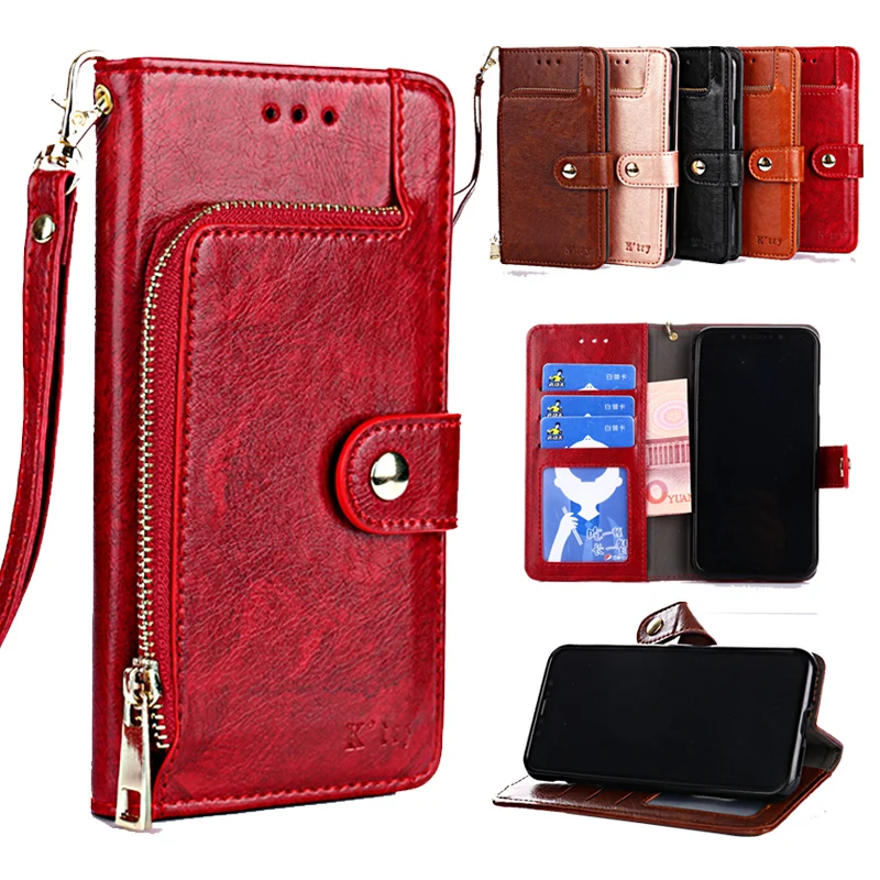 

Leather Zipper S22 Ultra Plus Wallet Case For Samsung Galaxy M12 M32 M52 A52 A52S A53 A33 A22 A13 5G 4G A03 Core Stand Cover