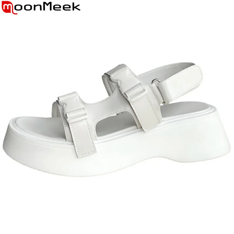 

Женские босоножки из микрофибры, с открытым носком, на платформе и толстом высоком каблуке